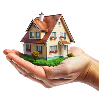 Dream House Safely Held in Caring Hands A Symbol of Home Ownership and Real Estate png