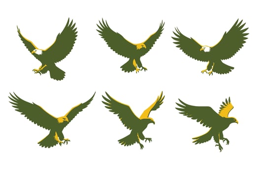 Freedom and Strength The Flight of an Eagle vector