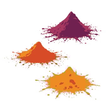 Happy Holi Festival Of Colors Illustration Of Colorful Gulal For Holi. vector