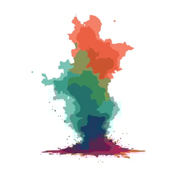 colorful ink splashes, illustration vector