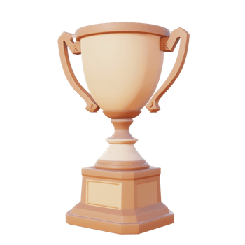 A beautiful trophy symbolizing achievement and victory in competitions. png
