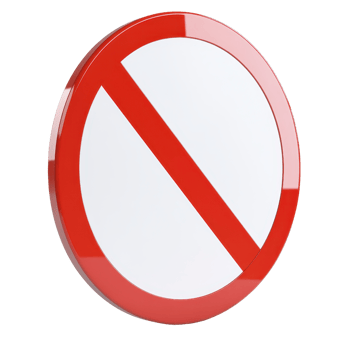 A bold no entry sign symbolizing restrictions and forbidden access. png
