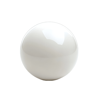 A shiny white sphere displayed on a transparent background. png