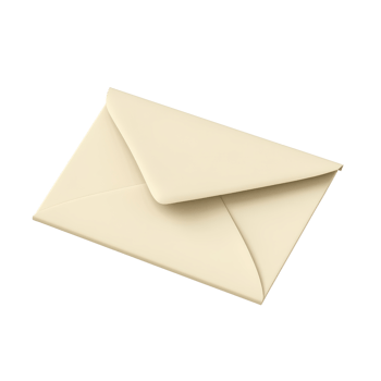 A simple, elegant envelope in neutral color, perfect for correspondence. png