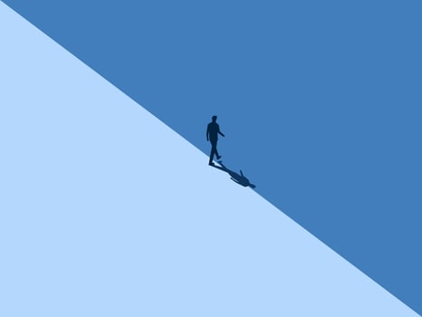 Entrepreneurs leave their comfort zones, rethink and reinvent. vector