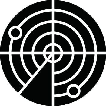 Radar Detailed Illustration Icon vector