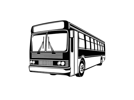 Vectorize old bus illustration design vector
