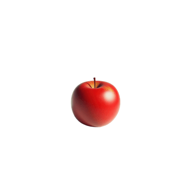 Fresh and shiny red apple isolated on a white background for healthy lifestyle. png