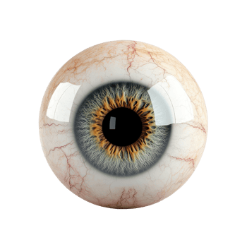 Detailed close-up of a human eye showcasing intricate patterns and colors. png