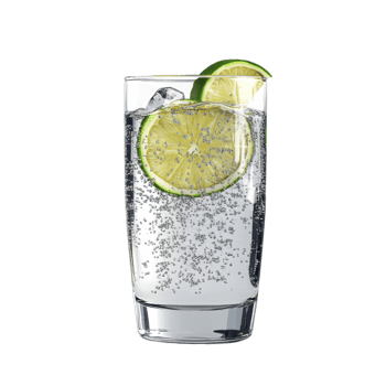 Refreshing sparkling water with lime, perfect for hydration and summer vibes. png
