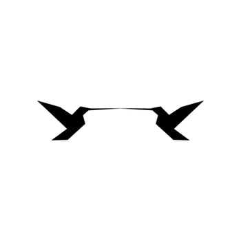 Deformation of the Pair Flying Hummingbird Silhouette, Flat Style, can use for Art Illustration, Website, Pictogram, Logo Gram, Apps, or Graphic Design Element. Editable vector