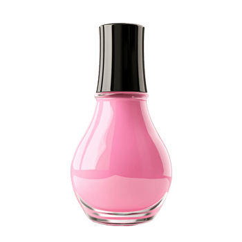 Pink Nail Polish Bottle Isolated on white Background png