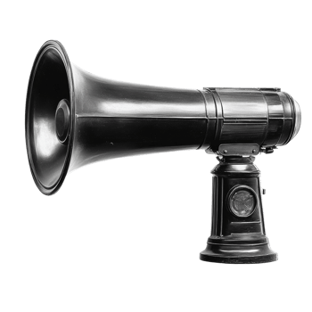 Vintage Black Handheld Loudspeaker Amplified Announcer png
