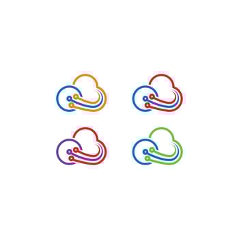 Cloud shaped icon vector
