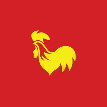 Stylized rooster silhouette vector