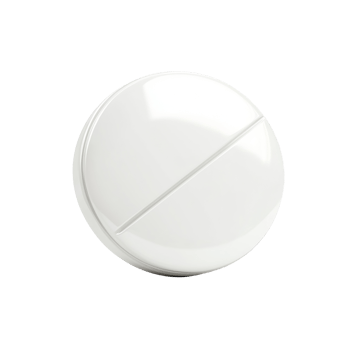 A Single White Round Pill Split In Half png