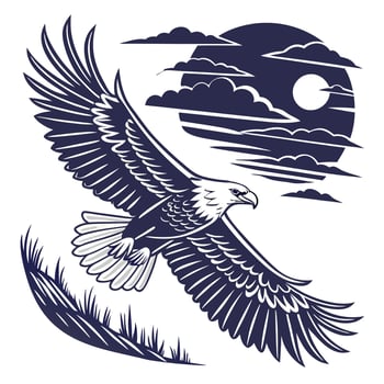 The illustration of eagle bird vector