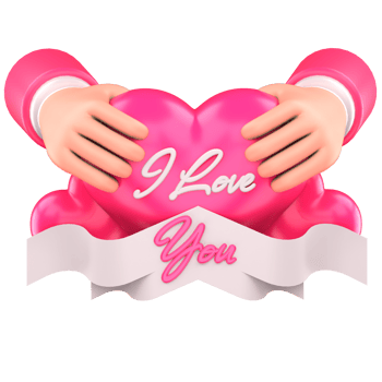 3d illustration give i love you png