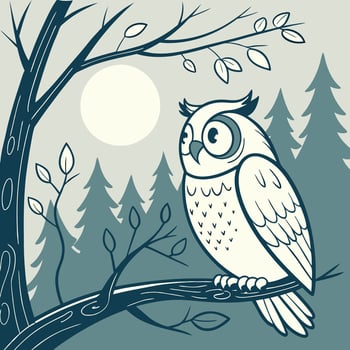 Illustration of owl bird vector