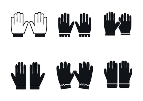 Golf balls clip art Isolated set, Golf gloves collection, Golf Outline silhouette set vector