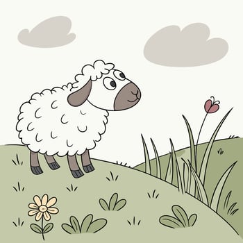 The illustration of sheep animal vector
