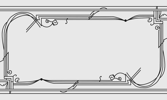 border with straight and curved lines vector