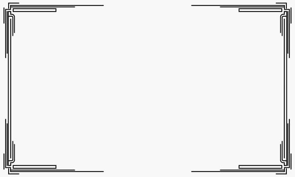 A black and white frame with a white border vector
