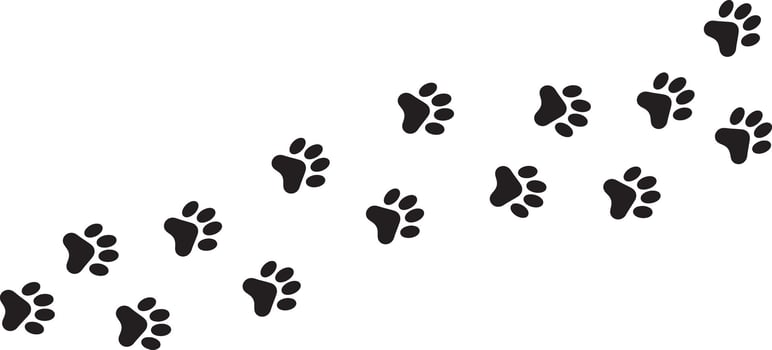 Minimalist Dog Paw Print Design A Perfect Symbol for Pet Lovers vector
