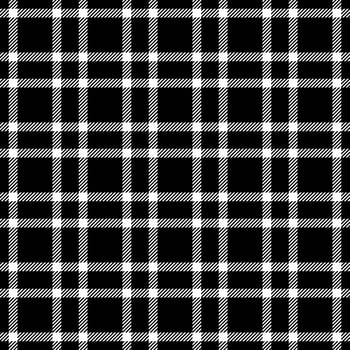 Stylish black and white plaid pattern. Perfect for textile design, website backgrounds, or fashion projects. This seamless texture offers a clean, modern aesthetic with a classic touch. vector