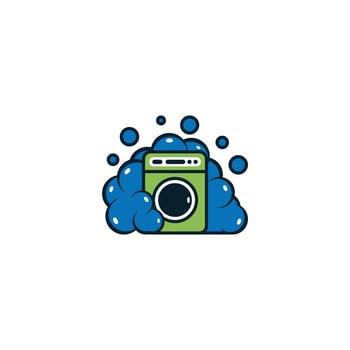 Washing machine icon. vector