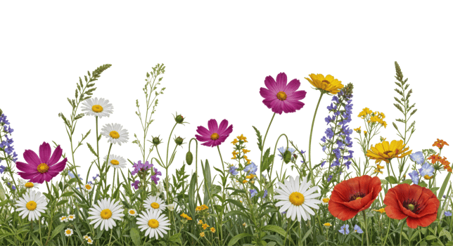 Spring's Blossom A Wildflower Meadow in Bloom png