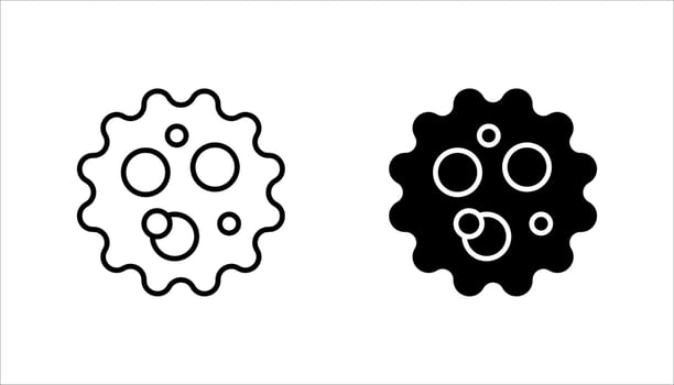 cancer set icon, on white background. vector