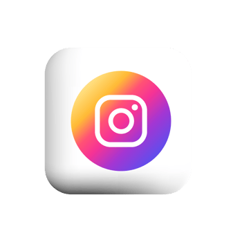 Instagram icon on white square shape png
