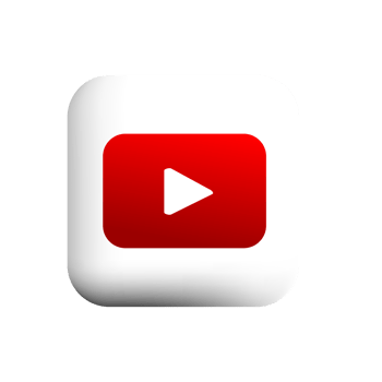 youtube icon on white square shape png