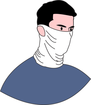 Long mask UV black color blue T shirt png