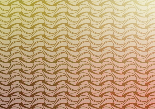Brown line wave art pattern gradient background vector
