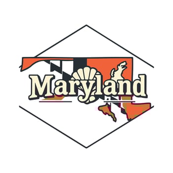Maryland State Badge Illustration vector