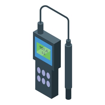 Digital soil testing tool measuring soil parameters vector