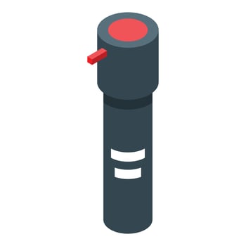 Microphone recording audio with red button and white stripes vector