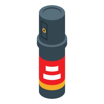 Pepper spray in isometric view for self defense and security vector