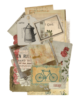 Vintage, retro collage. Scrapbook, wallpaper. background. png