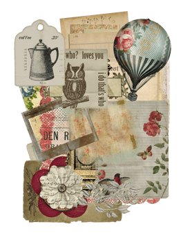 Scrapbook, background. Vintage, retro style. png
