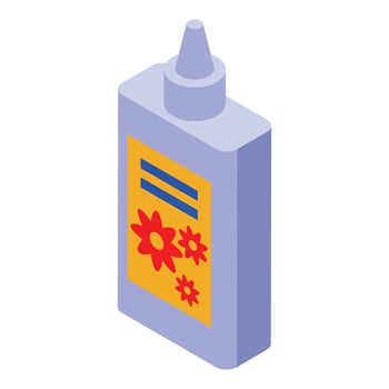 Flower scent perfume bringing floral fragrance in isometric view vector