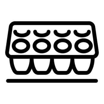 Egg carton holding six fresh eggs ready for cooking vector