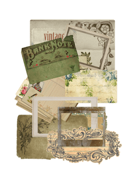 vintage, retro elements. Scrapbooking, collage. png
