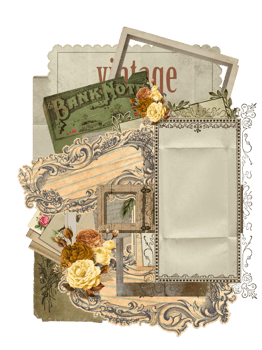 Vintage, retro style wallpaper. scrapbook. png