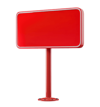 Blank Red Road Sign png