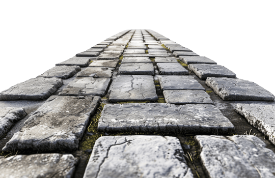 Empty stone sidewalk isolated png