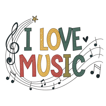 I love music by the music shop png