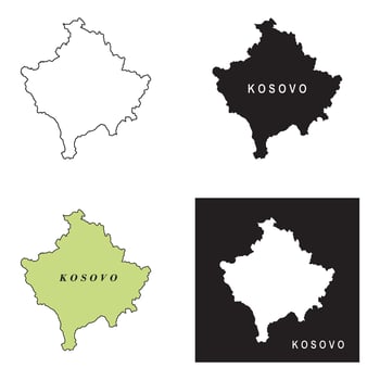 map of kosovo logo design vector